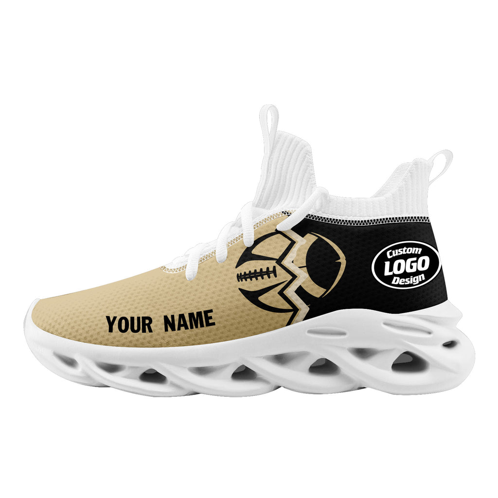 Custom Black Yellow Louisiana MaxSoul Shoes and Hat Combo Offer Personalized Combo ZH-D028017-10