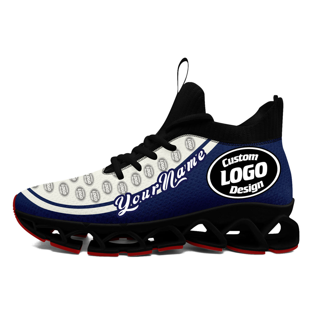 Custom Cream Navy Maxsoul Shoes Personalized Sneaker FN030XD-D020388-12
