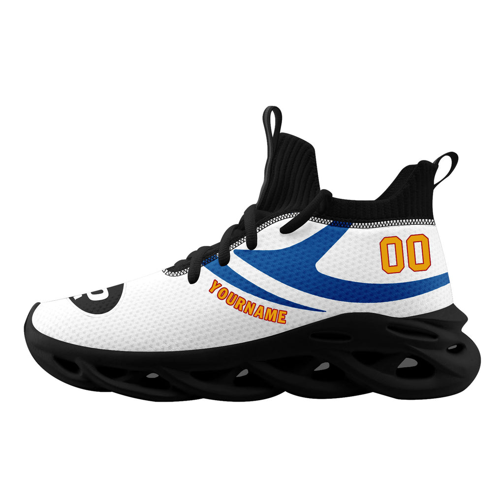 Custom White Pittsburgh Football Jersey and Sports Shoes Combo Offer Personalized Combo ZH-D025008-31