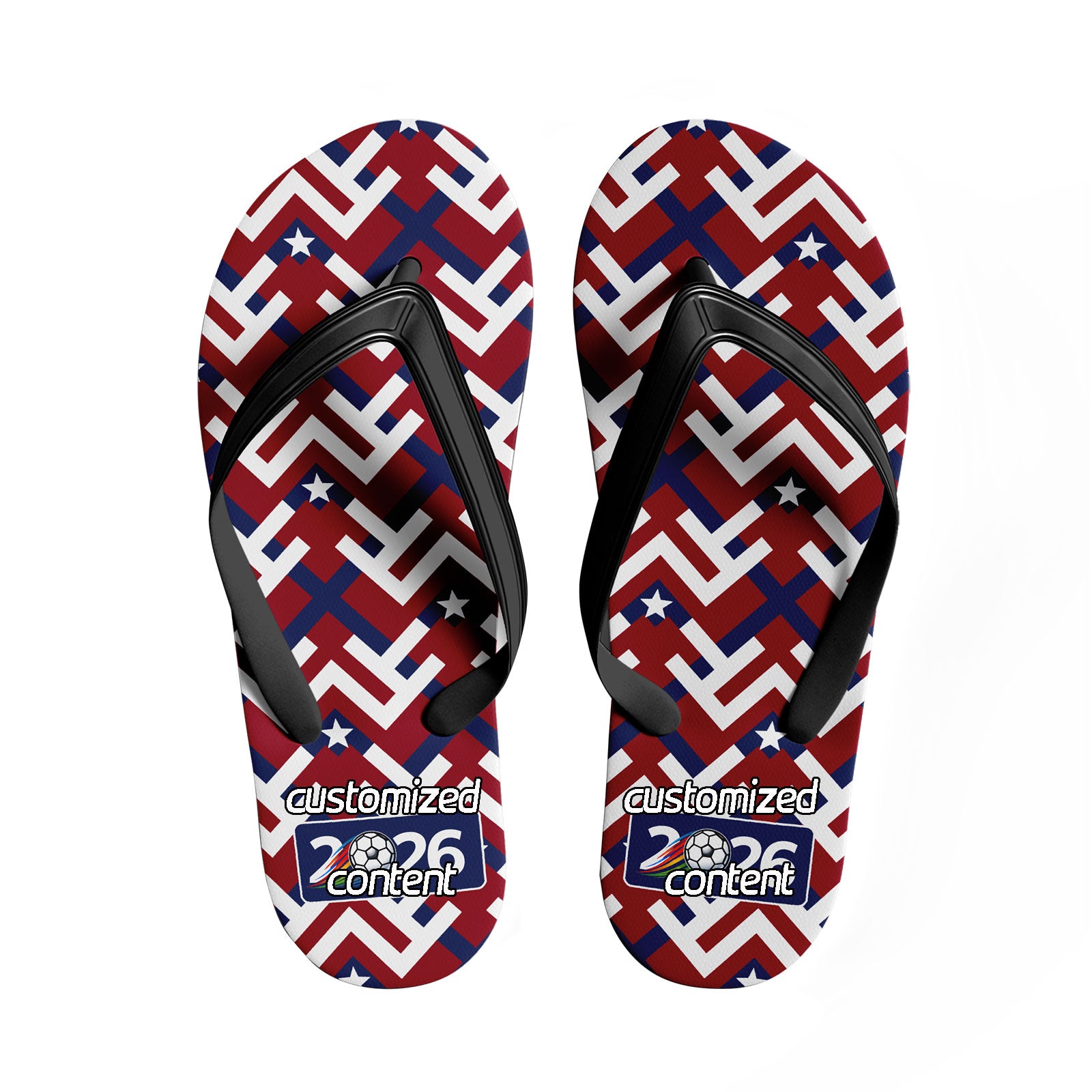 Custom United States 2026 World Cup Sneakers DIY Country Flag Running Shoes Lightweight Sport Shoes Gift for Football Fans Personalized Team Name and Logo FN058-F028041-13