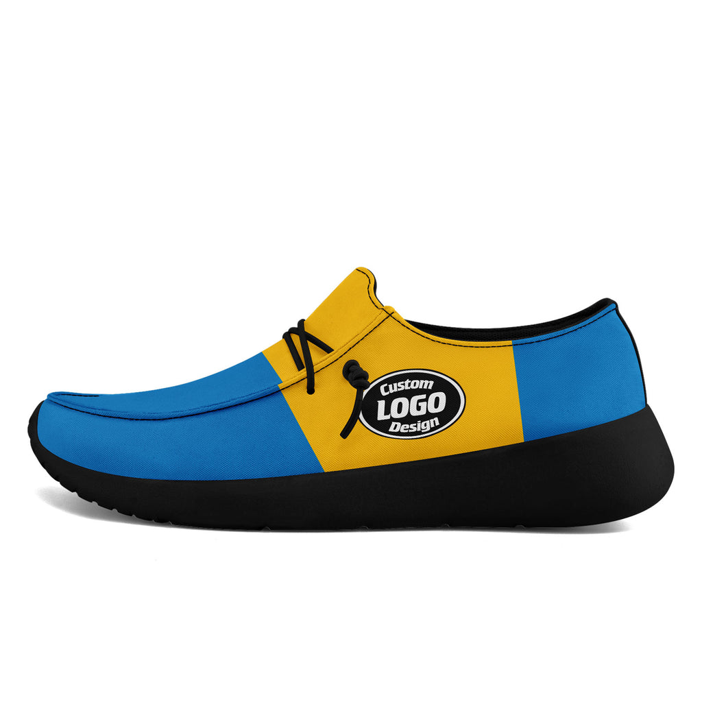 Custom Yellow Blue Los Angeles Jacket and Sports Shoes Combo Offer Personalized Combo ZH-D020294-22