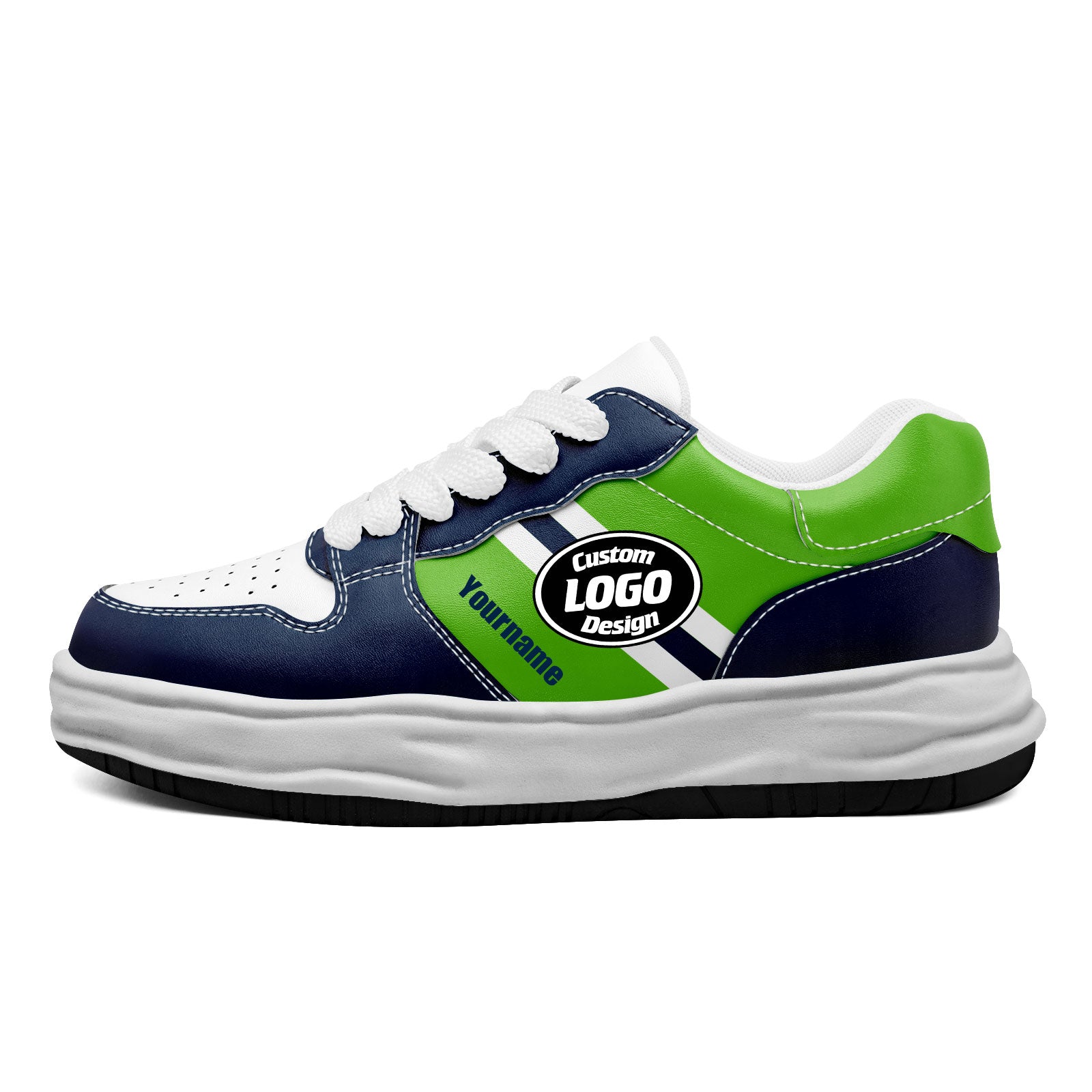 Custom Blue Green Seattle Shoes Personalized Sneaker FN032-D020389-27