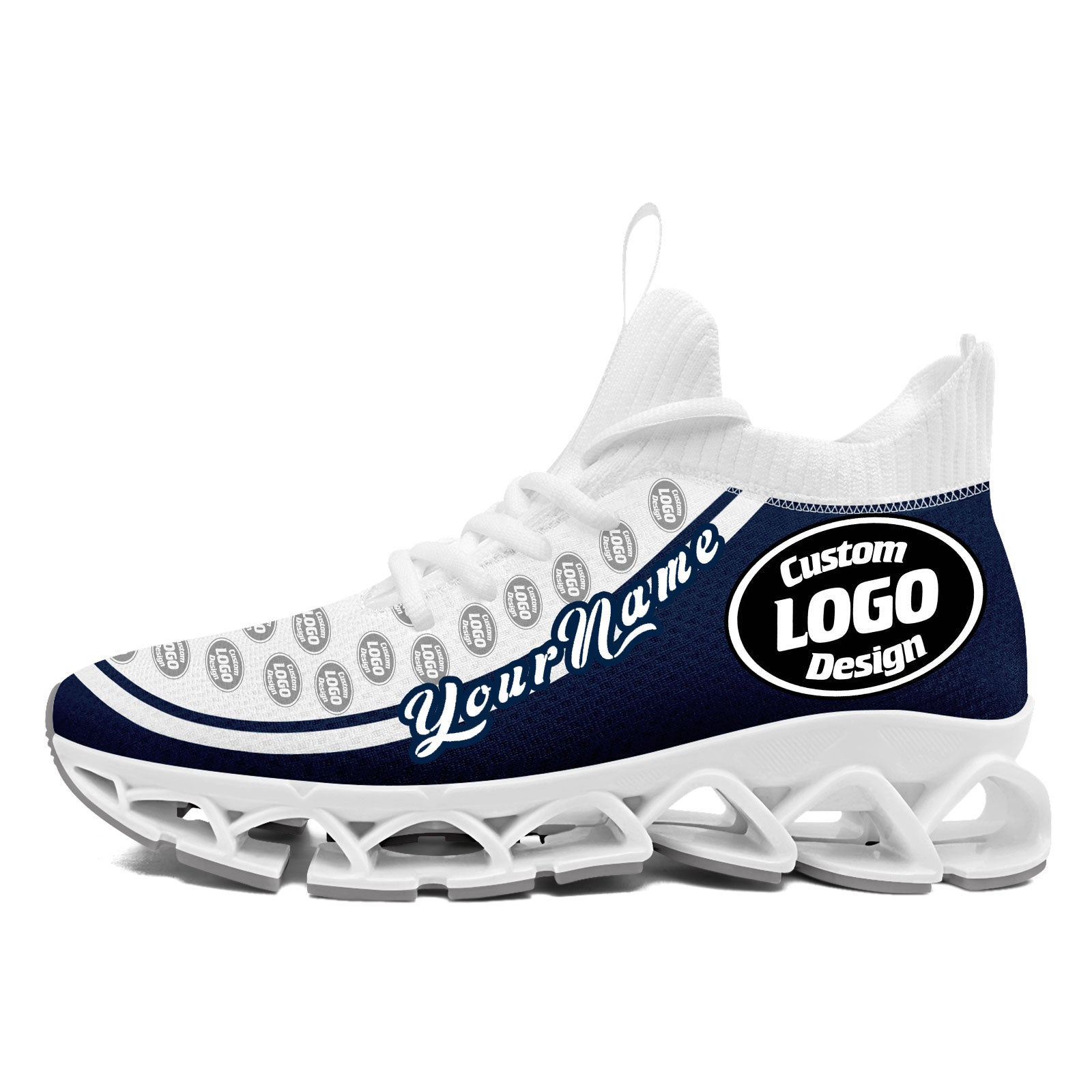 Custom Navy White Maxsoul Shoes Personalized Sneaker FN030XD-D020388-24