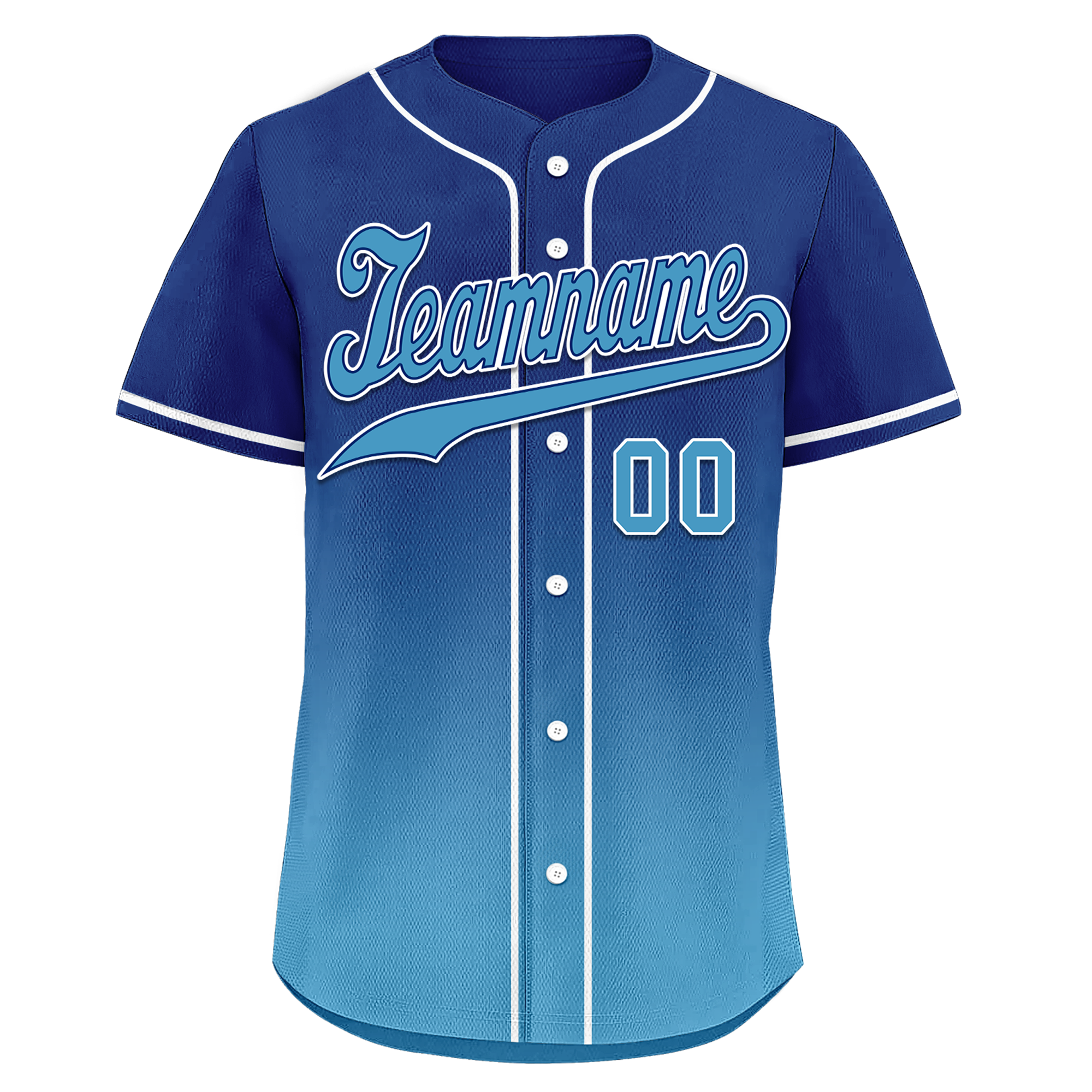 Custom Blue Fade Fashion Personalized Authentic Baseball Jersey BSBJ01-D0a70fd