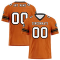Custom Orange Black Cincinnati Personalized Authentic Football Jersey FBJ02-D020256-30