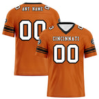 Custom Orange Black Cincinnati Personalized Authentic Football Jersey FBJ02-D020256-30