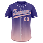 Custom Purple Pink Fade Fashion Personalized Authentic Baseball Jersey BSBJ01-D0a7070