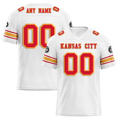 Custom White Kansas City Personalized Authentic Football Jersey FBJ02-D020256-24