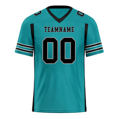 Custom Dark Geen Black Striped Sleeves Personalized Authentic Football Jersey FBJ02-D06070