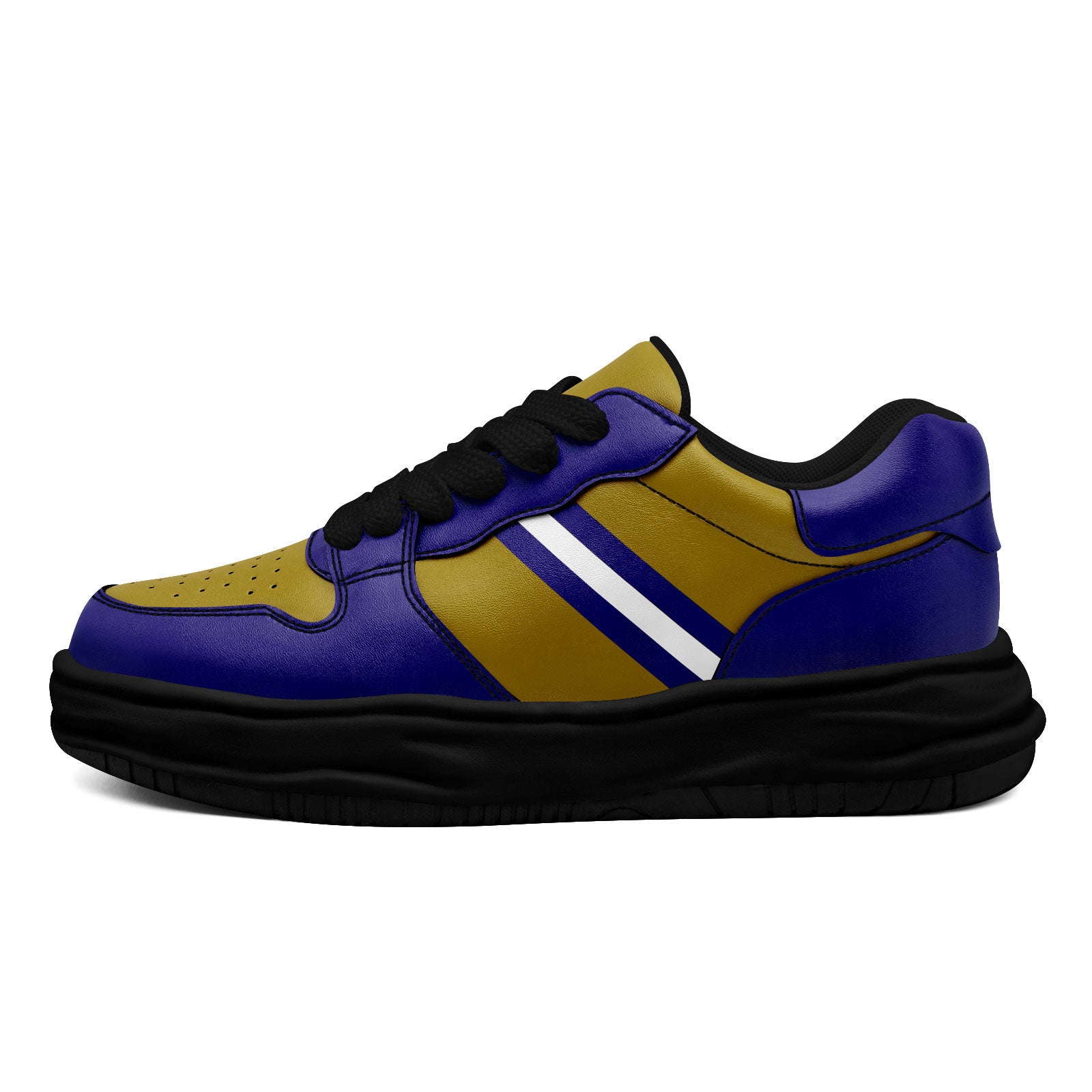 Custom Purple Yellow Baltimore Shoes Personalized Sneaker FN032-D020389-2