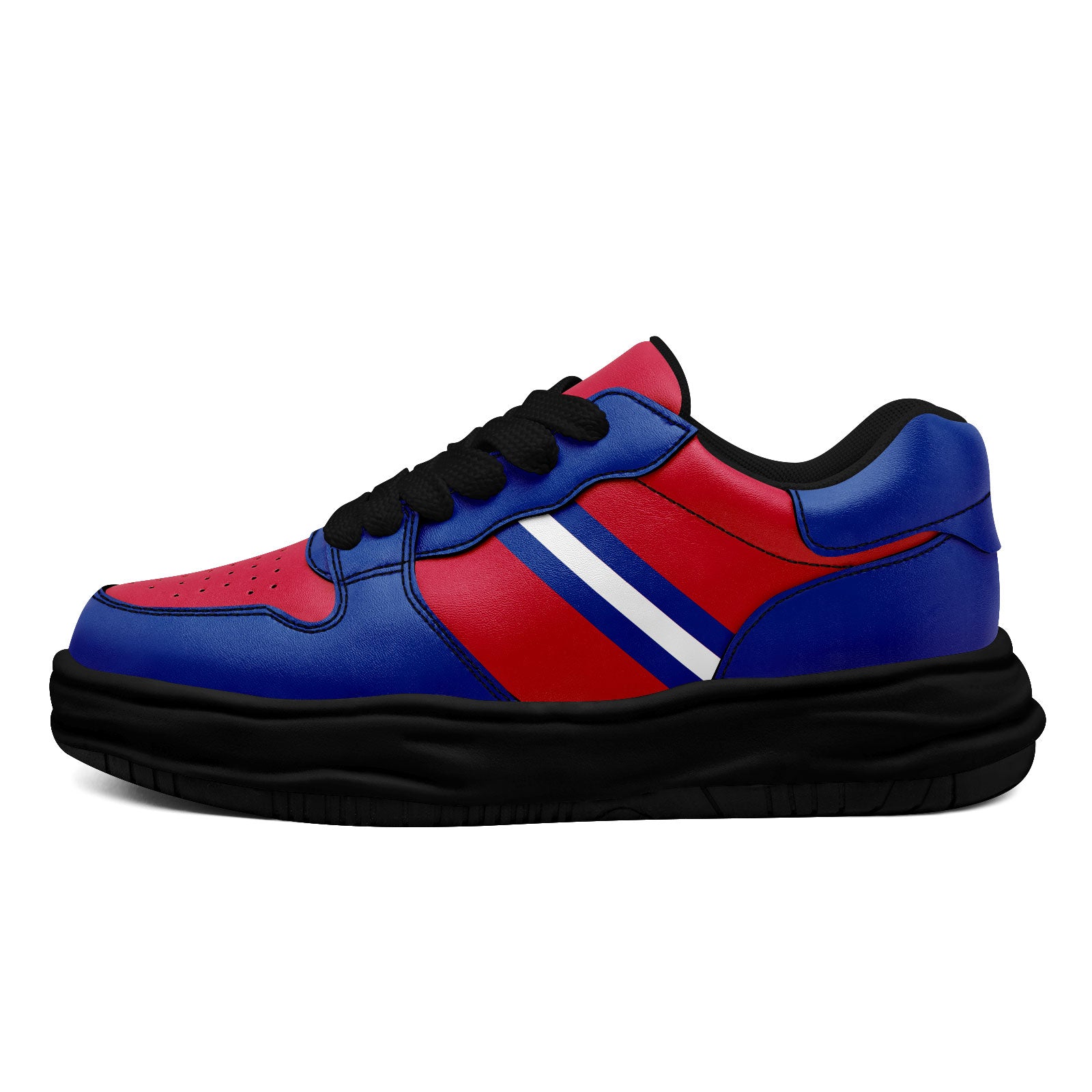 Custom Red Blue Buffalo Shoes Personalized Sneaker FN032-D020389-4