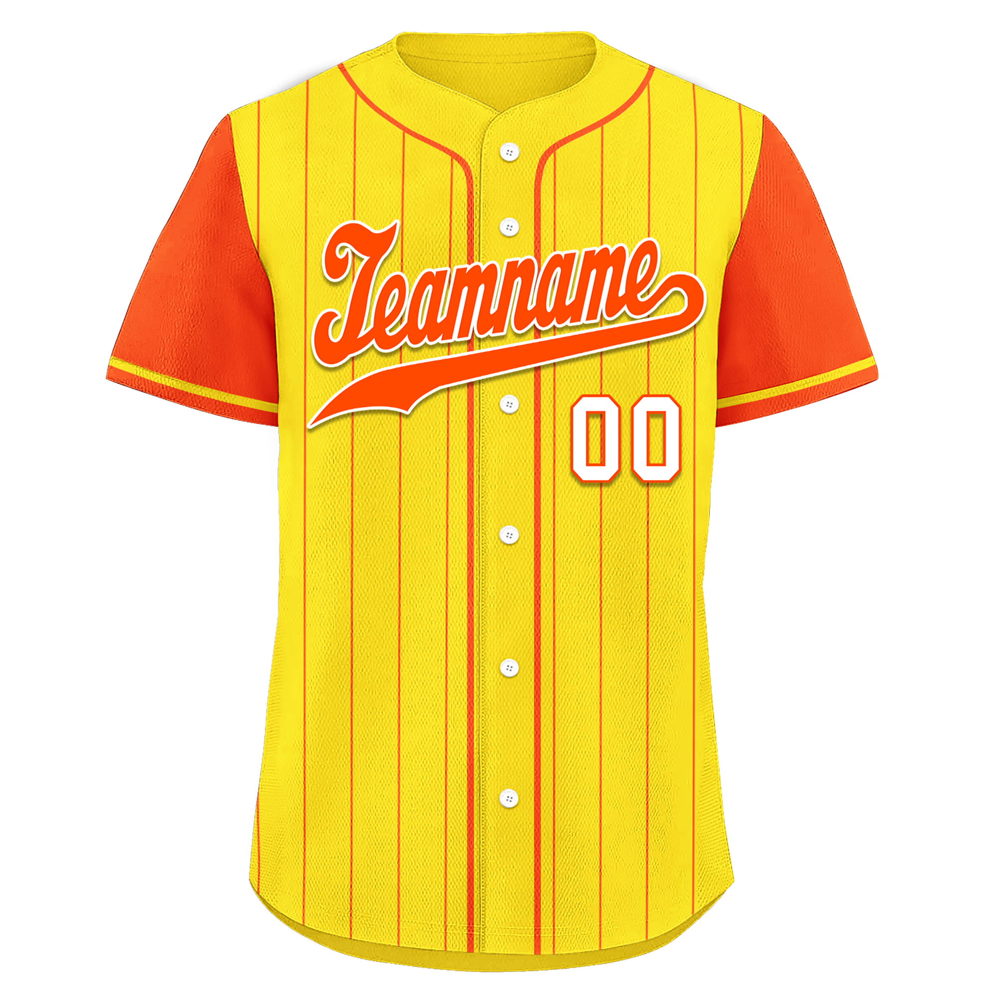 Custom Gold Orange Stripe Fashion Personalized Authentic Baseball Jersey BSBJ01-D017251