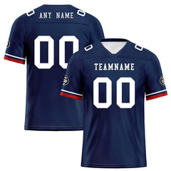 Custom Blue New England Personalized Authentic Football Jersey FBJ02-D020263-26