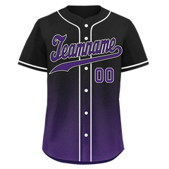 Custom Black Purple Fade Fashion Personalized Authentic Baseball Jersey BSBJ01-D0a70d0