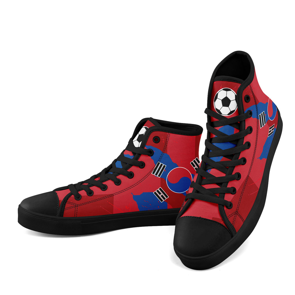 Custom South Korea 2026 World Cup Sneakers DIY Country Flag Running Shoes Lightweight Sport Shoes Gift for Football Fans Personalized Team Name and Logo FN024-F009070-1