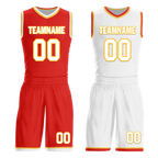 Custom Red White Classic Style Reversible Basketball Uniform Personalized Ordinary BBJR-D017027