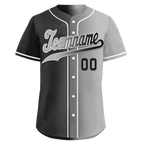 Custom Black Grey Gradient Fashion Personalized Authentic Baseball Jersey BSBJ01-D0a7a07