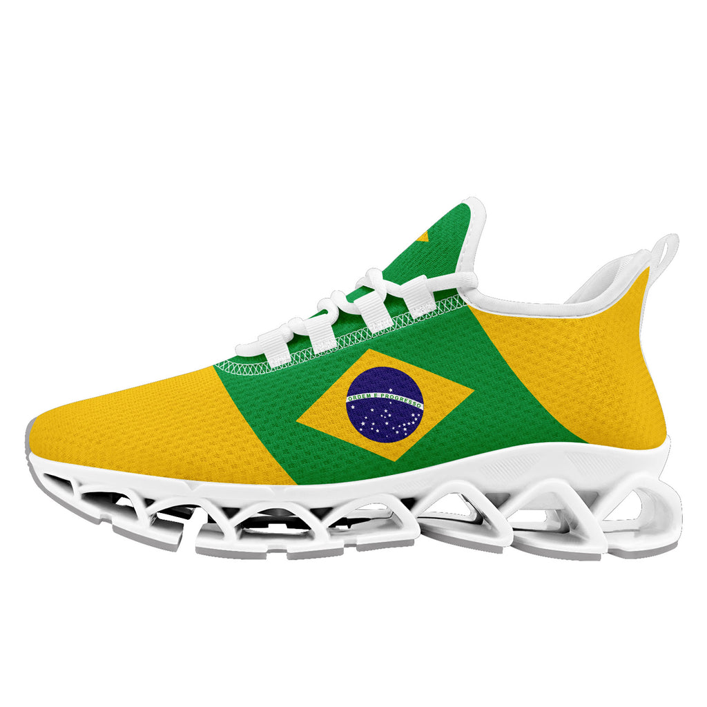 Custom 2026 World Cup Brazil Sneakers DIY Country Flag Running Shoes Lightweight Sport Shoes Gift for Football Fans Personalized Team Name and Logo FN003XD-F027047-2