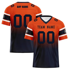 Custom Orange Blue Chicago Football Jersey and Hat Combo Offer Personalized Combo ZH-D020326-7