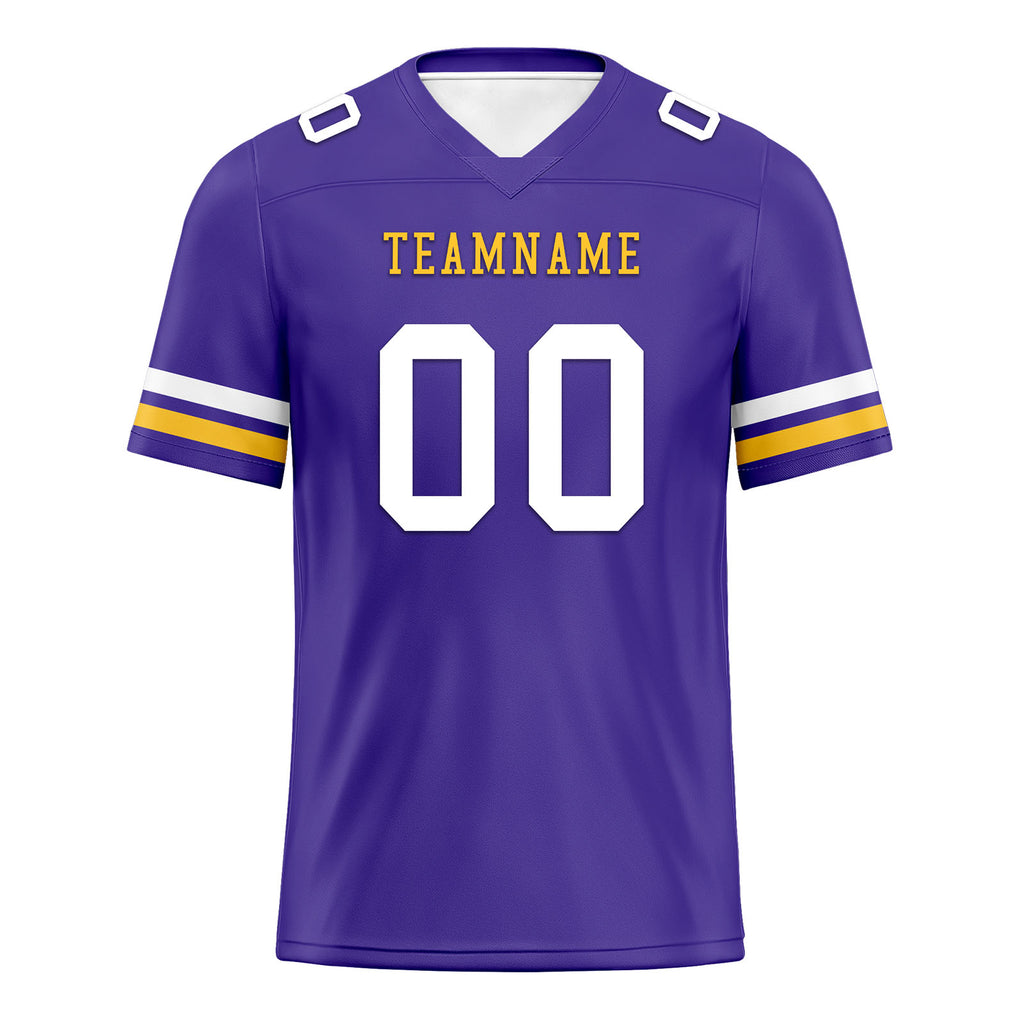 Custom Purple Minnesota Personalized Authentic Football Jersey FBJ02-E0601-6