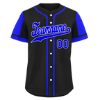 Custom Blue Black Raglan Sleeves Personalized Authentic Baseball Jersey BSBJ01-D017169