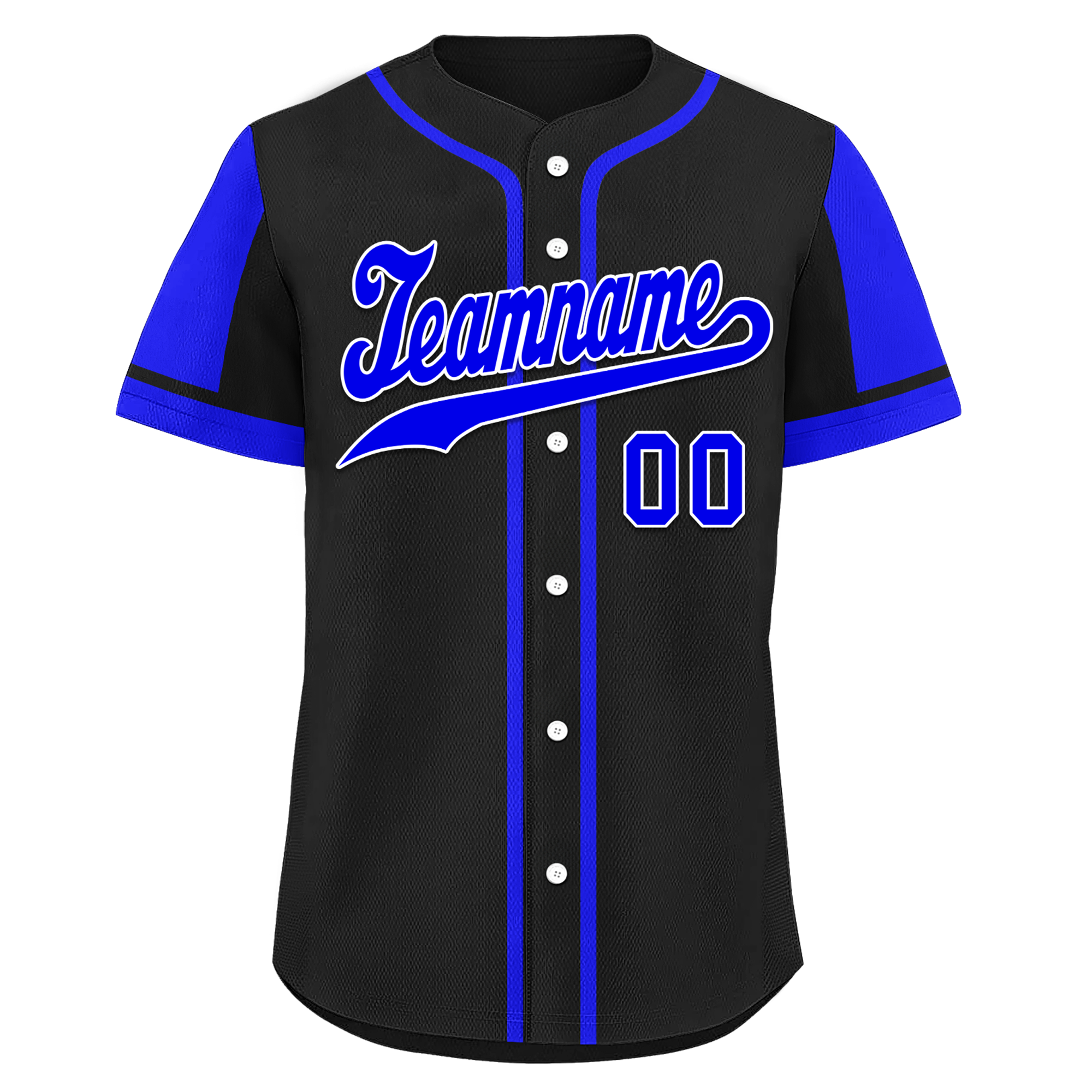 Custom Blue Black Raglan Sleeves Personalized Authentic Baseball Jersey BSBJ01-D017169