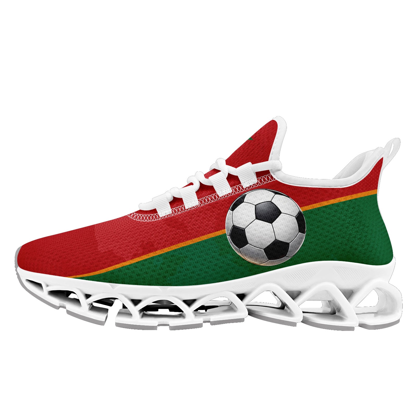 Custom Morocco 2026 World Cup Sneakers DIY Country Flag Running Shoes Lightweight Sport Shoes Gift for Football Fans Personalized Team Name and Logo FN003XD-F009086-3