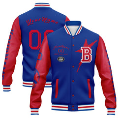 Custom Blue Red Buffalo Jacket and Sports Shoes Combo Offer Personalized Combo ZH-D020294-4