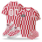 Custom 2026 World Cup Austria High Quality Soccer Stadium Version Jersey Sneakers Sports Shoes and Hat Combo Offer Personalized Team Name and Logo ZH-F027104-1