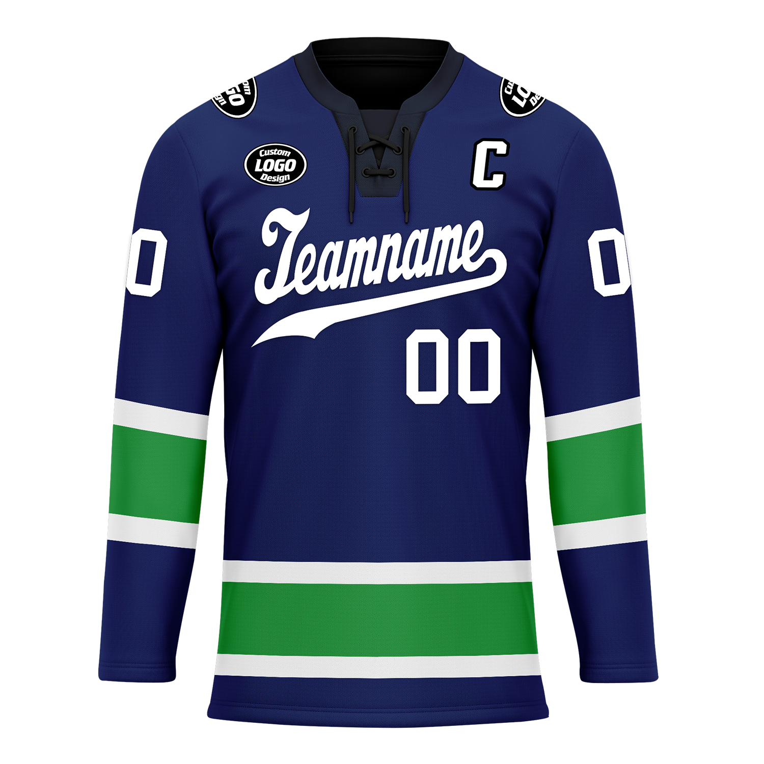 Custom Blue Green Personalized Hockey Jersey HCKJ01-D0a70dc
