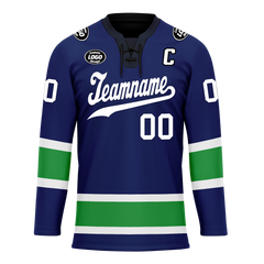 Custom Blue Green Personalized Hockey Jersey HCKJ01-D0a70dc