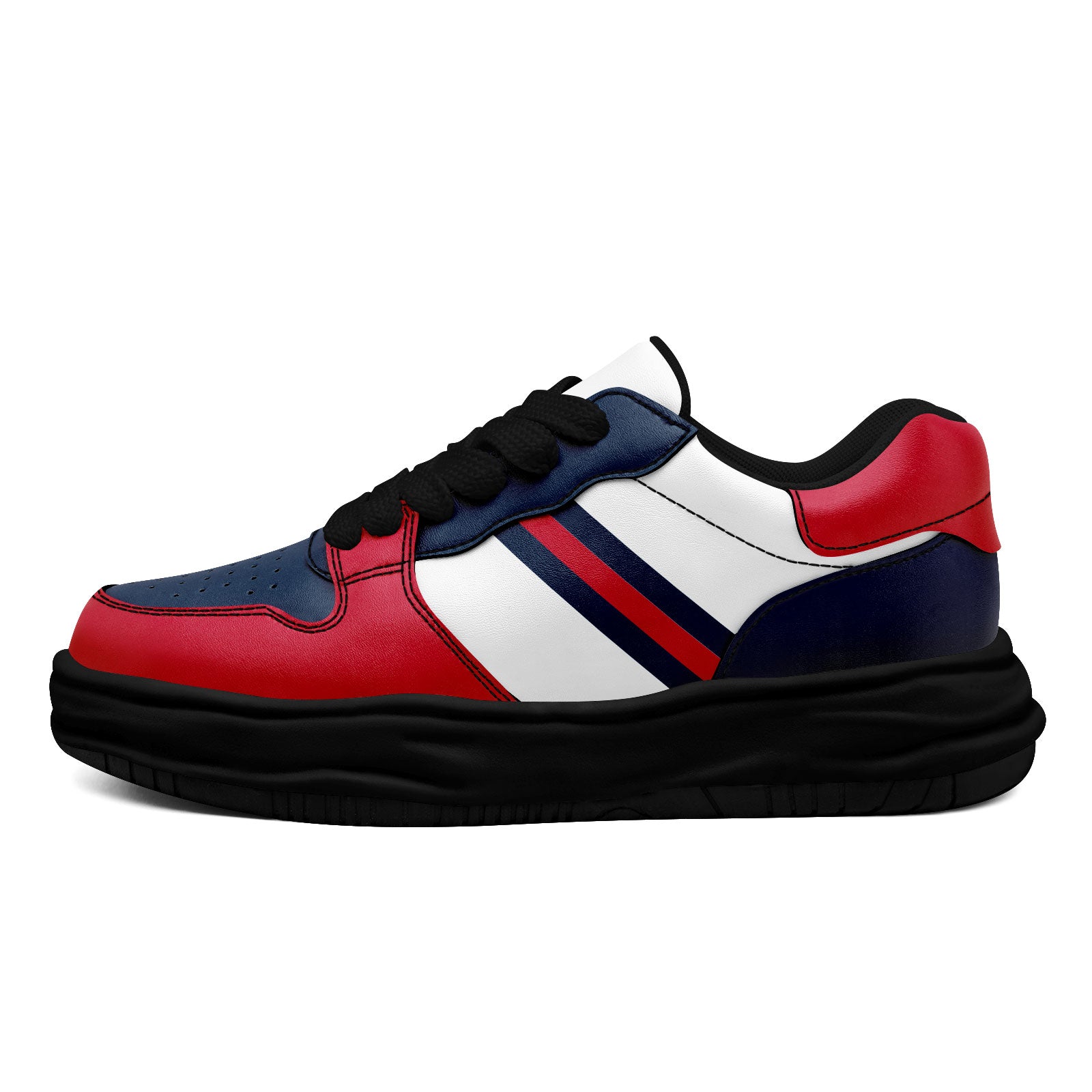 Custom Red Blue New England Shoes Personalized Sneaker FN032-D020389-26