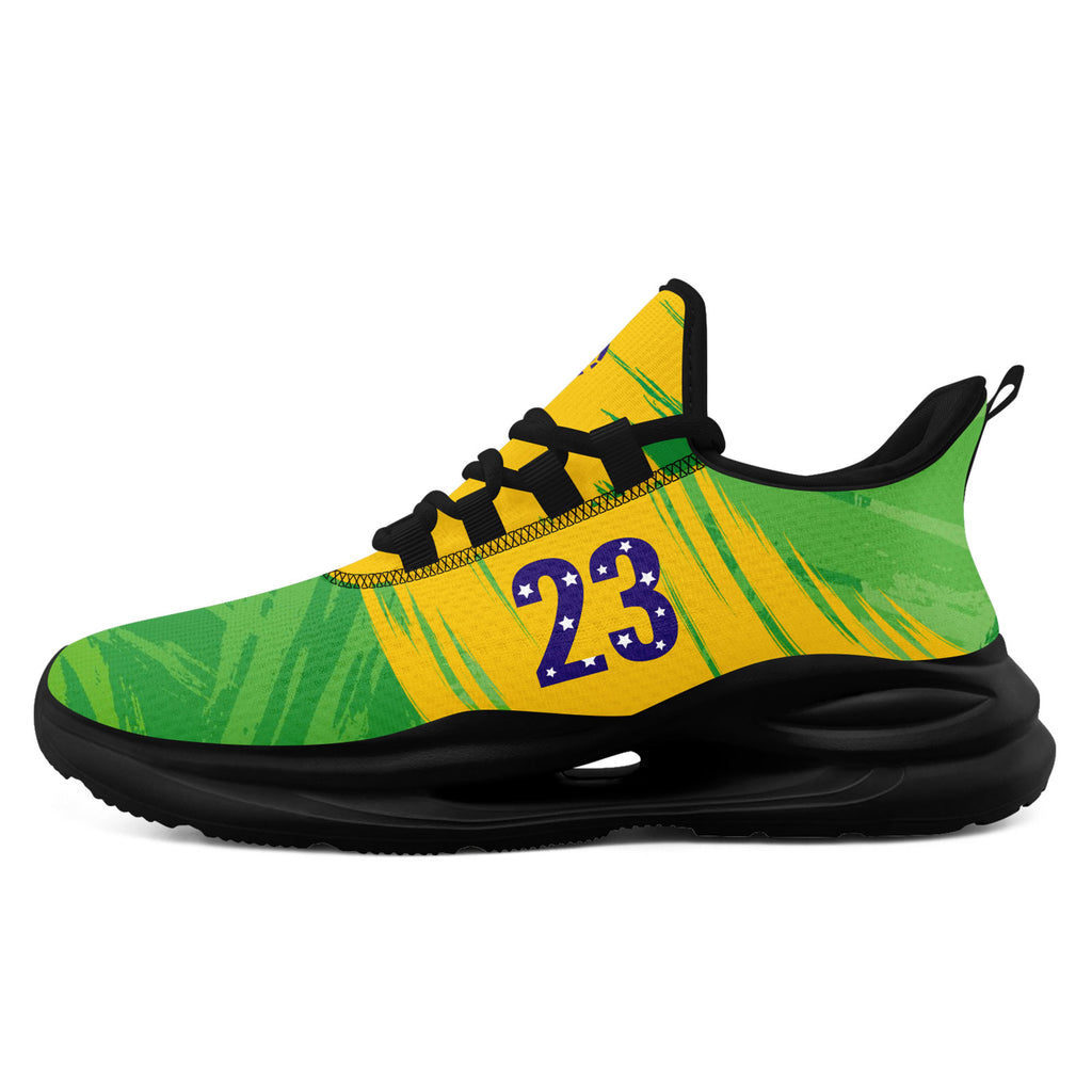 Custom 2026 World Cup Brazil Sneakers DIY Country Flag Running Shoes Lightweight Sport Shoes Gift for Football Fans Personalized Team Name and Logo FN079-F027080-10