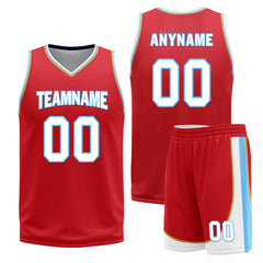 Custom Red White Memphis City Edition Personalized Reversible Basketball Set Sports Basketball Jersey BBJ01R-D0610-15