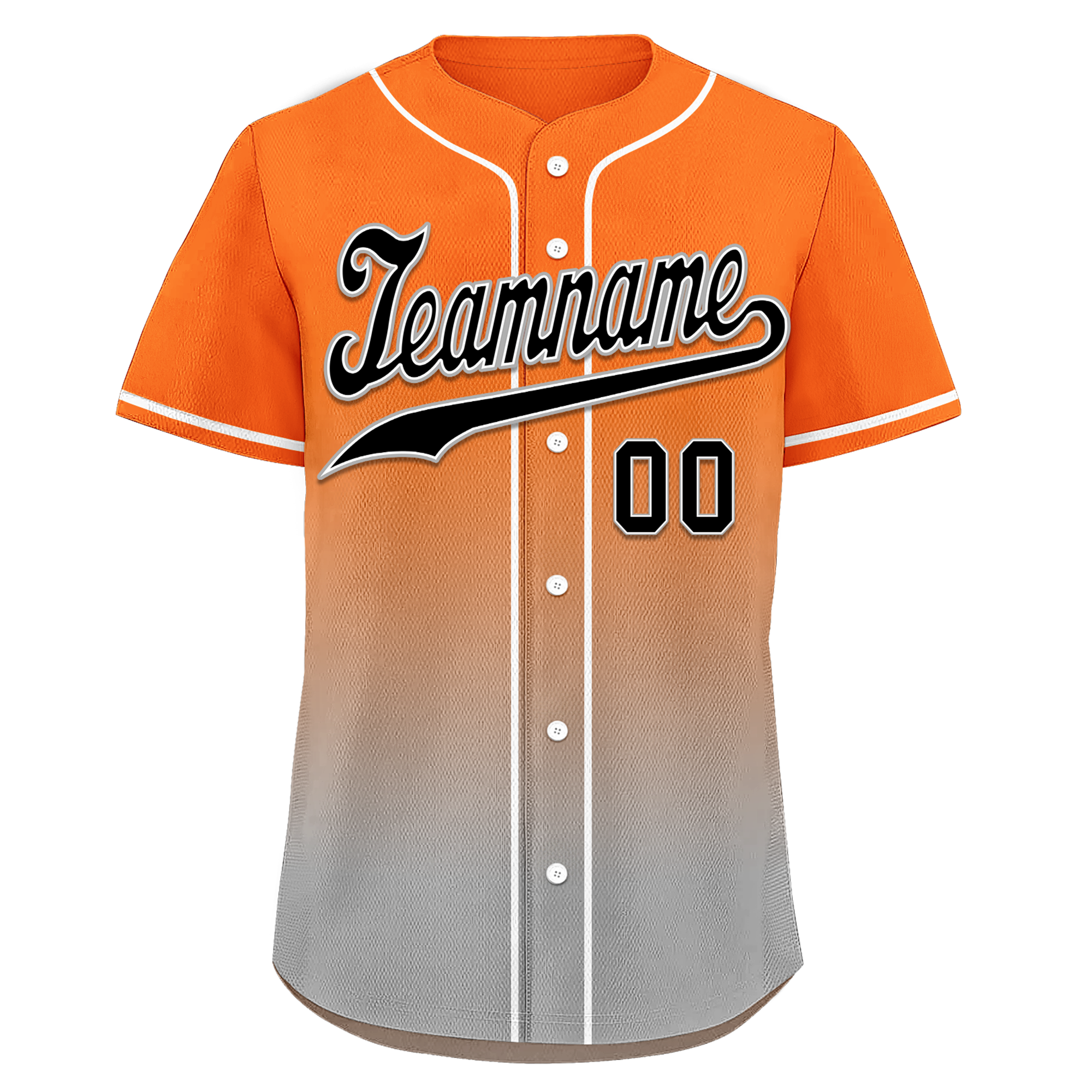 Custom Orange Grey Fade Fashion Personalized Authentic Baseball Jersey BSBJ01-D0a70ec