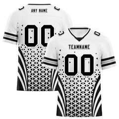 Custom Black White Nevada Personalized Authentic Football Jersey FBJ02-D023033-20