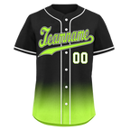Custom Black Green Fade Fashion Personalized Authentic Baseball Jersey BSBJ01-D0a70e7