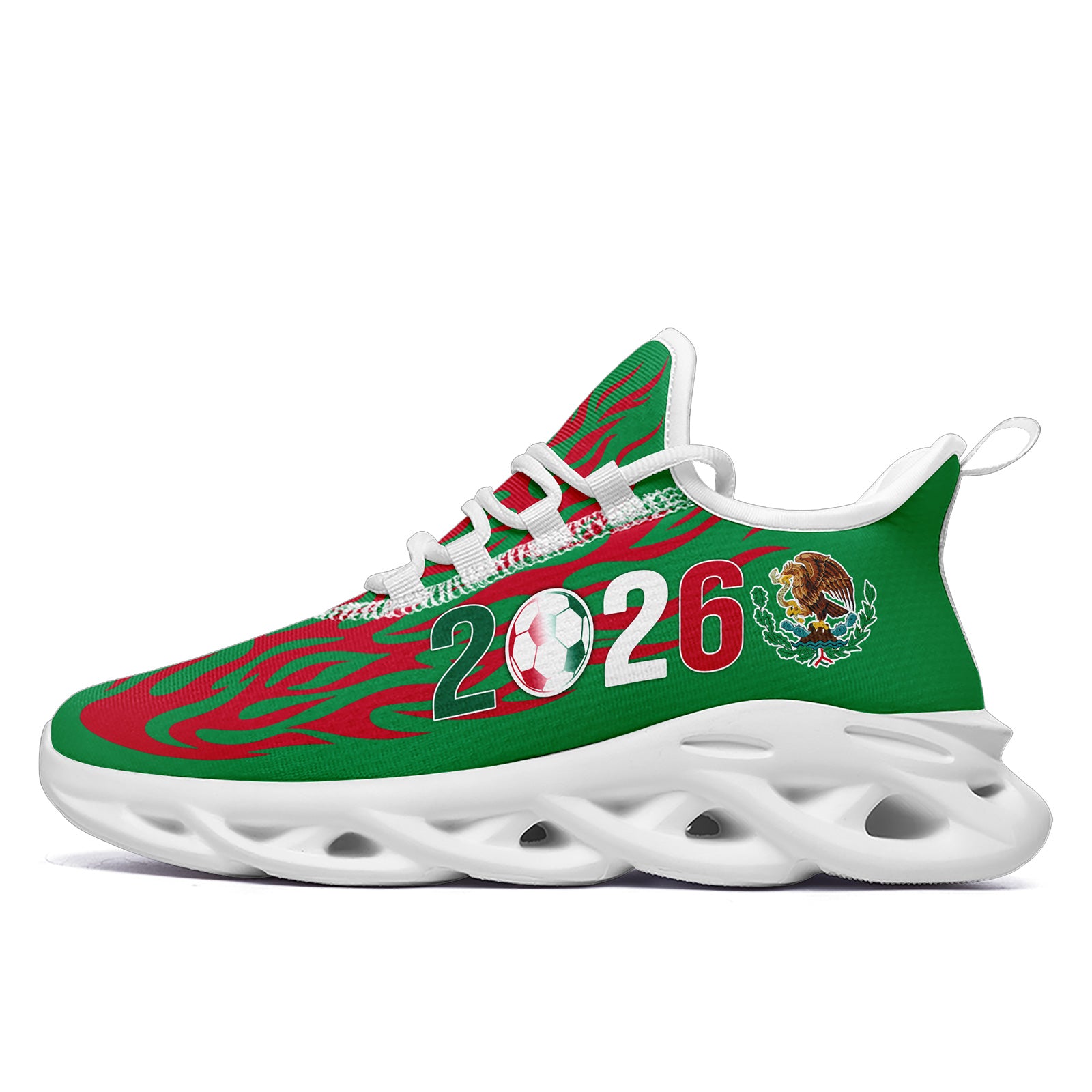 Custom 2026 World Cup Mexico Sneakers DIY Country Flag Running Shoes Lightweight Sport Shoes Gift for Football Fans Personalized Team Name and Logo FN003-F023075-4