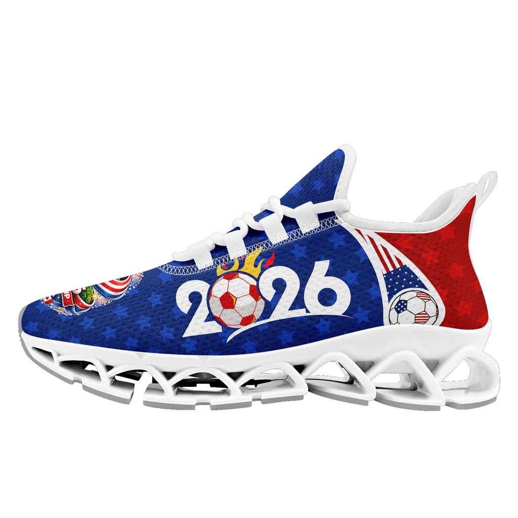 Custom United States 2026 World Cup Sneakers DIY Country Flag Running Shoes Lightweight Sport Shoes Gift for Football Fans Personalized Team Name and Logo FN003XD-F028038-5
