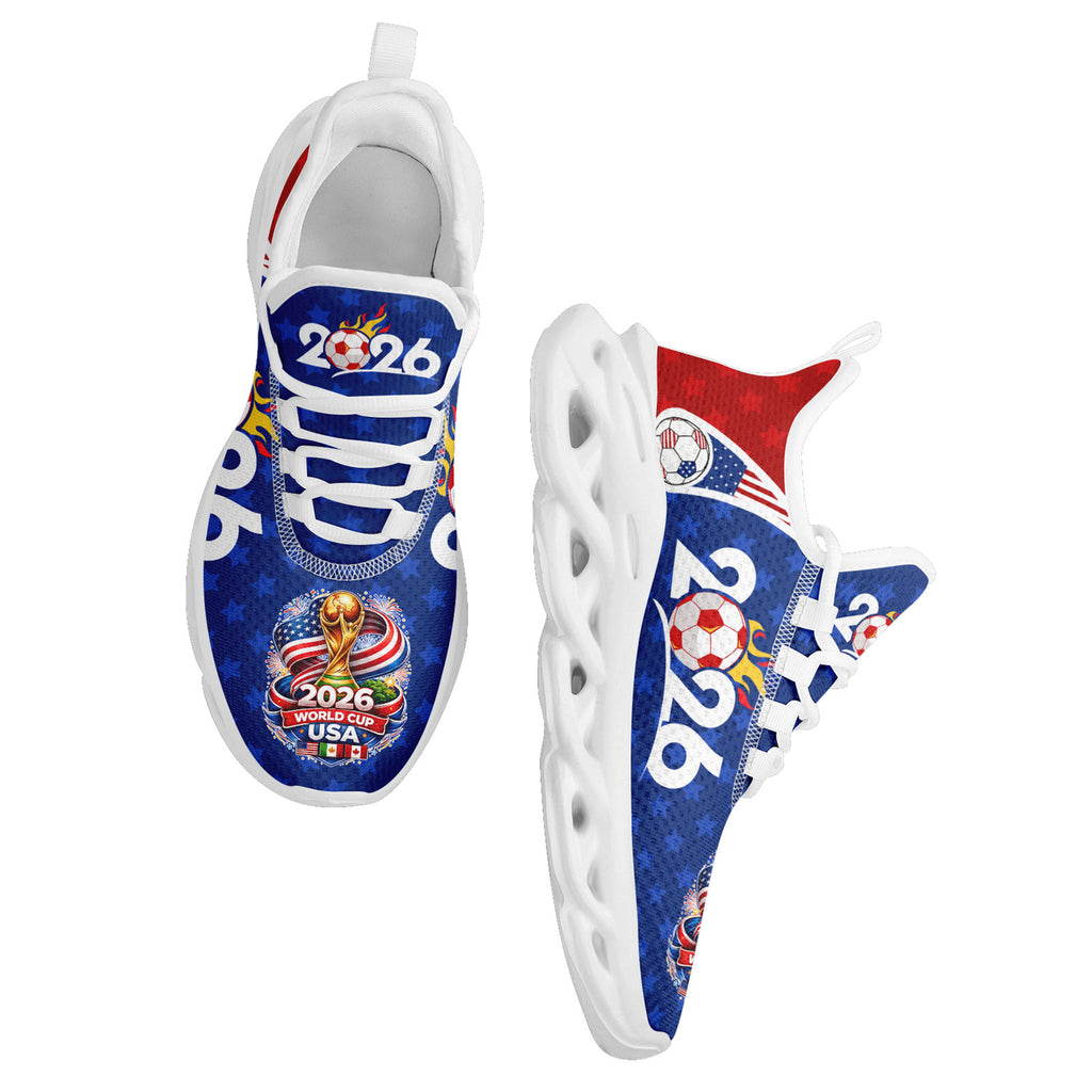 Custom United States 2026 World Cup Sneakers DIY Country Flag Running Shoes Lightweight Sport Shoes Gift for Football Fans Personalized Team Name and Logo FN003-F028035-5