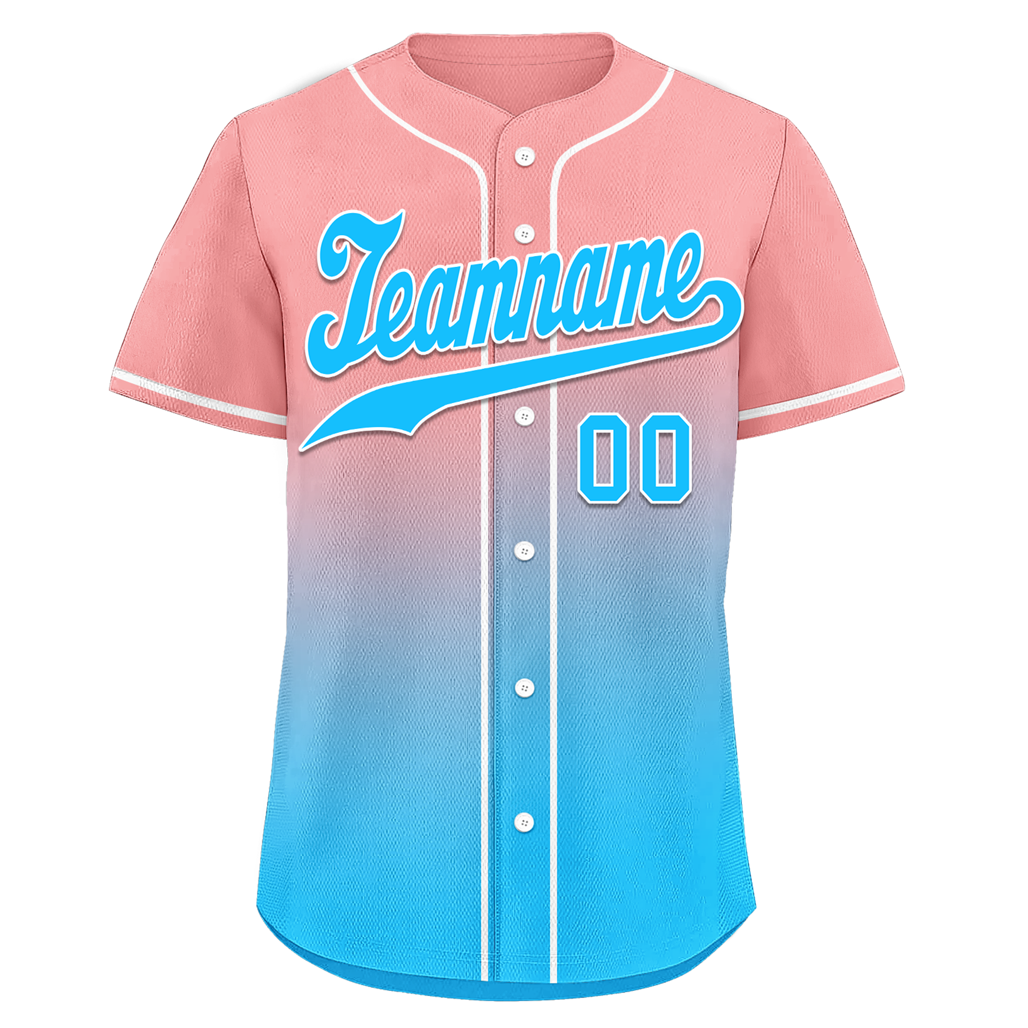 Custom Pink Blue Fade Fashion Personalized Authentic Baseball Jersey BSBJ01-D0a70f8