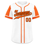 Custom White Orange Raglan Sleeves Personalized Authentic Baseball Jersey BSBJ01-D017166