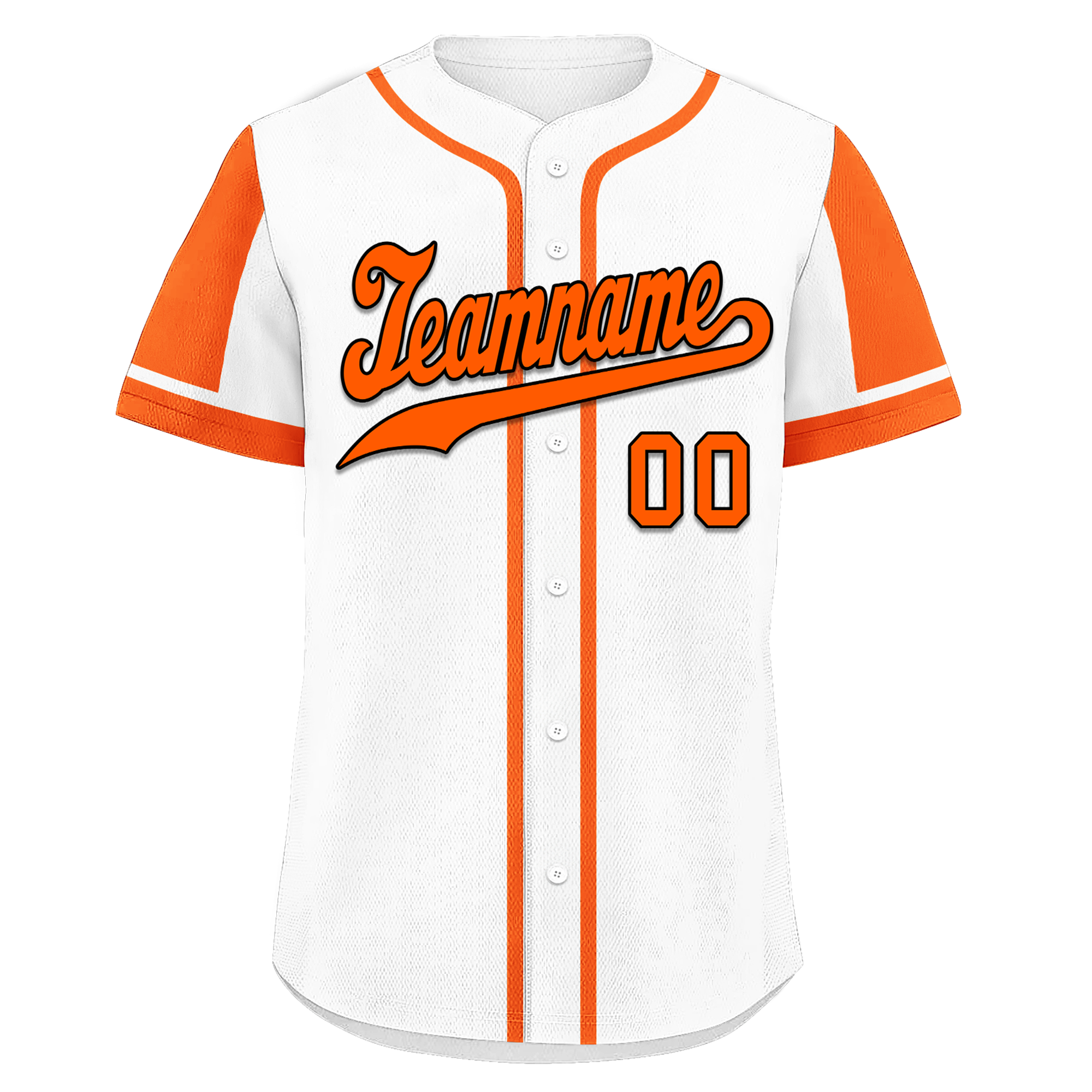 Custom White Orange Raglan Sleeves Personalized Authentic Baseball Jersey BSBJ01-D017166
