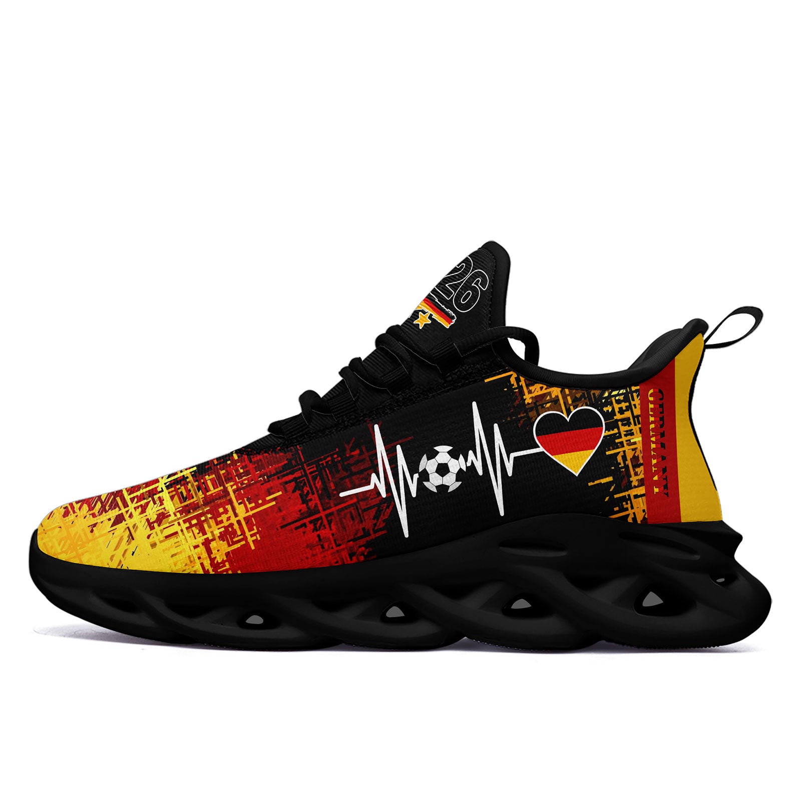 Custom Germany 2026 World Cup Sneakers DIY Country Flag Running Shoes Lightweight Sport Shoes Gift for Football Fans Personalized Team Name and Logo FN003-F025035-4