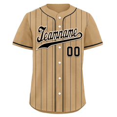 Custom Yellow Stripe Fashion Personalized Authentic Baseball Jersey BSBJ01-D017256