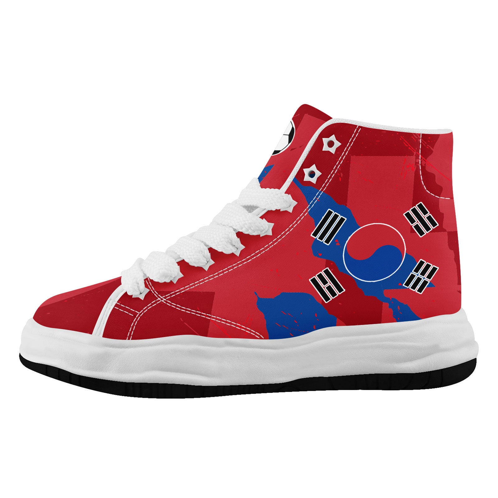 Custom South Korea 2026 World Cup Sneakers DIY Country Flag Running Shoes Lightweight Sport Shoes Gift for Football Fans Personalized Team Name and Logo FN039-F009106-1
