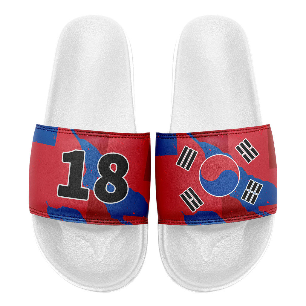 Custom South Korea 2026 World Cup Sneakers DIY Country Flag Running Shoes Lightweight Sport Shoes Gift for Football Fans Personalized Team Name and Logo FN056-F009108-1