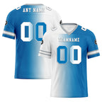 Custom Blue White Michigan Personalized Authentic Football Jersey FBJ02-D028017-6