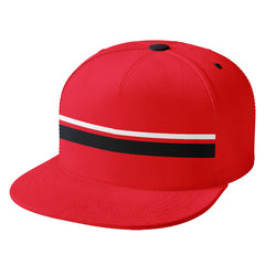 Custom Red Houston Hat Sport Design Cap Stitched Adjustable Personalized PR067B-D020262-12