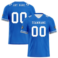 Custom Blue Detroit Personalized Authentic Football Jersey FBJ02-D020263-11